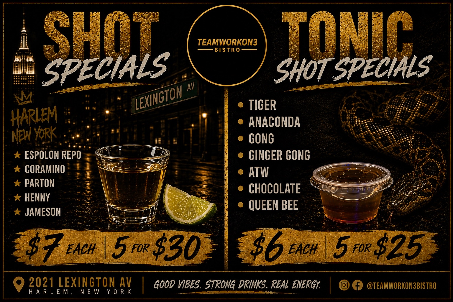 TeamworkOn3 Shot Specials