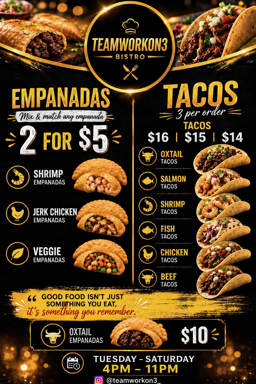 TeamworkOn3 Tacos & Empanadas